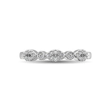 Cargar imagen en el visor de la galería, Round and Marquise Shape 1/6 Ctw Diamond Stackable Band