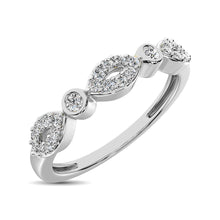 Cargar imagen en el visor de la galería, Round and Marquise Shape 1/6 Ctw Diamond Stackable Band