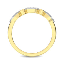 Cargar imagen en el visor de la galería, Round and Marquise Shape 1/6 Ctw Diamond Stackable Band in 10K Yellow Gold