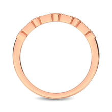 Load image into Gallery viewer, 14K Rose Gold 1/10 Ctw Round and Tapper Diamond Band Ring