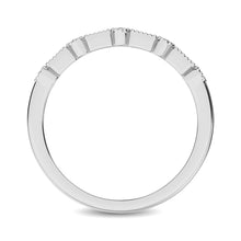 Load image into Gallery viewer, 14K White Gold 1/10 Ctw Round and Tapper Diamond Band Ring