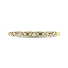 Load image into Gallery viewer, 14K Yellow Gold 1/10 Ctw Round and Tapper Diamond Band Ring