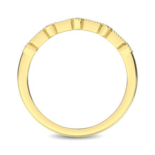 Cargar imagen en el visor de la galería, 14K Yellow Gold 1/10 Ctw Round and Tapper Diamond Band Ring