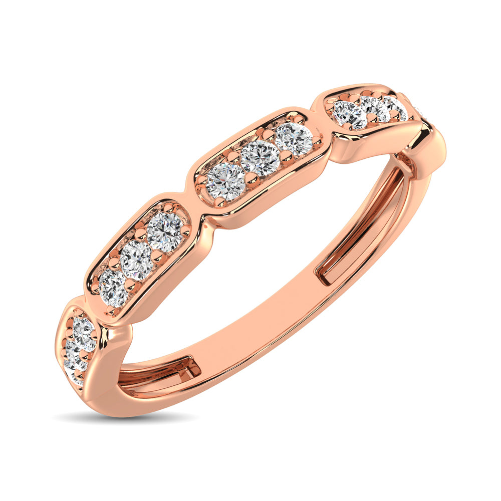 14K Rose Gold 1/5 Ct.Tw. Diamond Stackable Band