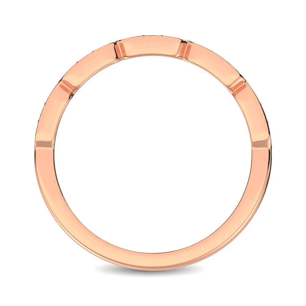 14K Rose Gold 1/5 Ct.Tw. Diamond Stackable Band