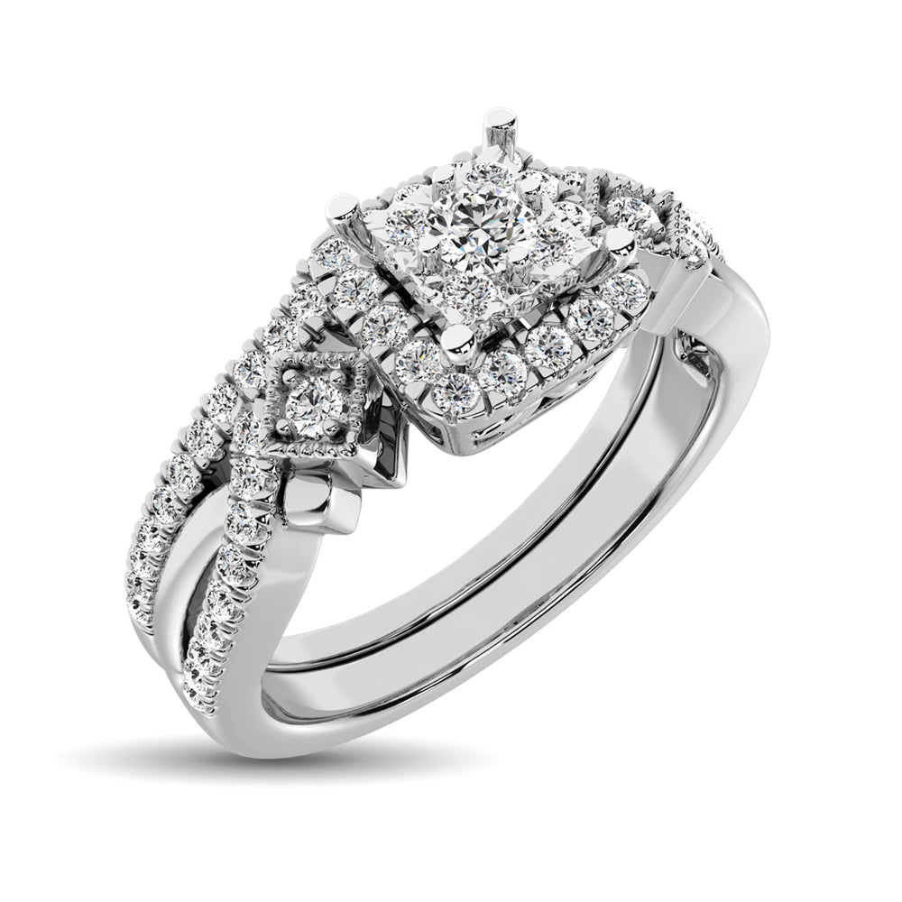 10K White Gold 2/5 Ct.Tw. Diamond Bridal Ring