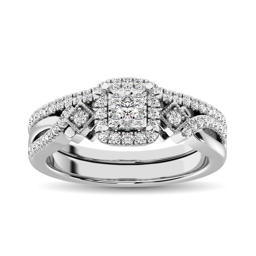 10K White Gold 2/5 Ct.Tw. Diamond Bridal Ring