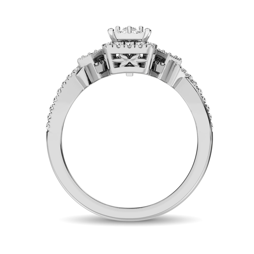 10K White Gold 2/5 Ct.Tw. Diamond Bridal Ring