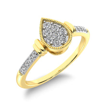 Load image into Gallery viewer, 10K Yellow Gold 1/8 Ct.Tw. Diamond Pear Shape Ring