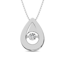 Cargar imagen en el visor de la galería, Sterling Silver Diamond Accent Moving Pendant