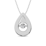 Sterling Silver Diamond Accent Moving Pendant