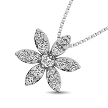 Load image into Gallery viewer, Diamond 1/4 Ct.Tw. Flower Pendant