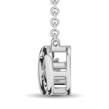 Cargar imagen en el visor de la galería, Sterling Silver Diamond Accent Infinity Pendant