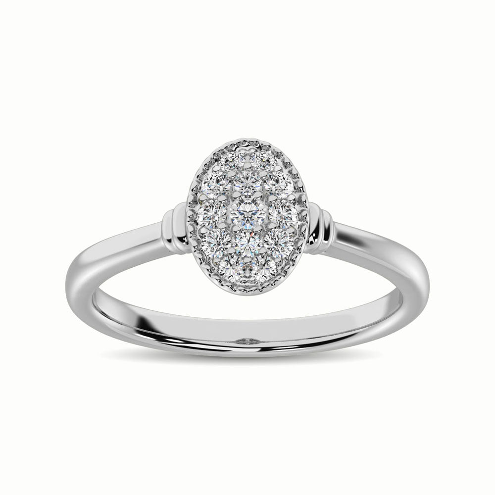 10K White Gold 1/5 Ct.Tw. Diamond Fashion Ring