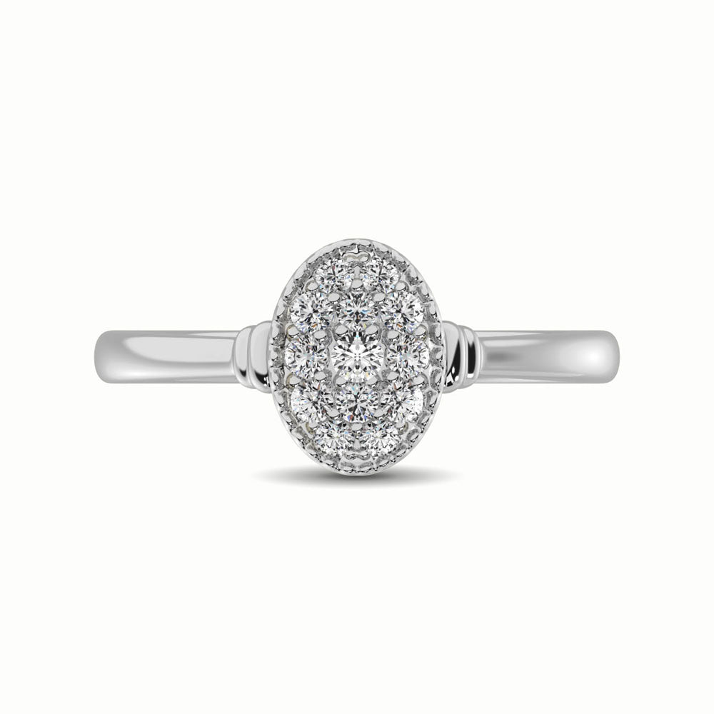 10K White Gold 1/5 Ct.Tw. Diamond Fashion Ring