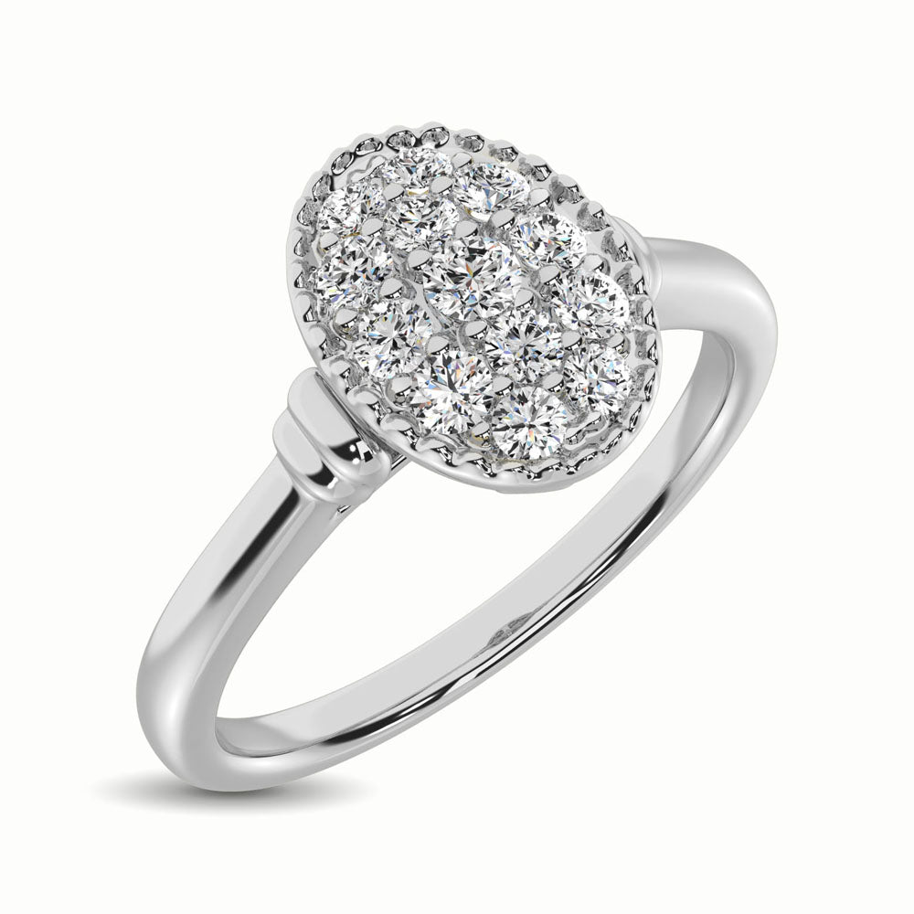 10K White Gold 1/5 Ct.Tw. Diamond Fashion Ring