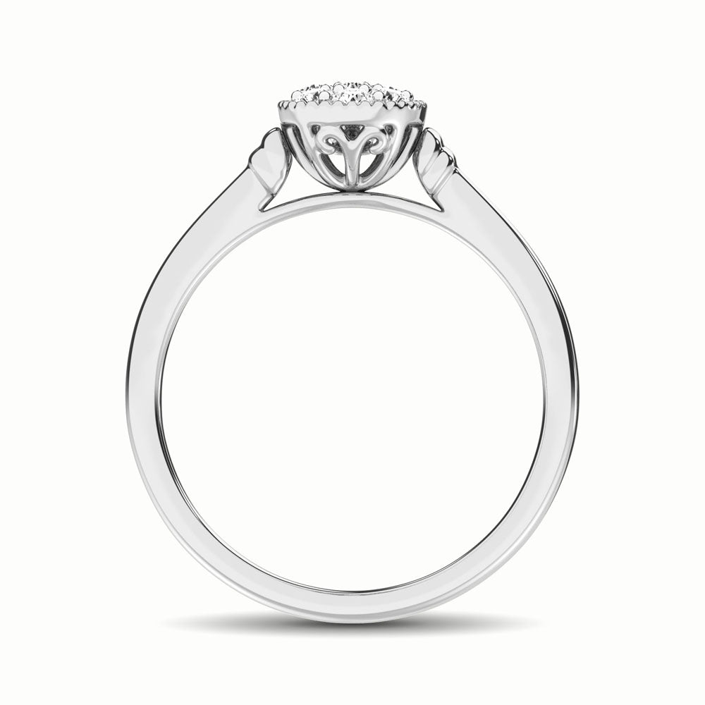 10K White Gold 1/5 Ct.Tw. Diamond Fashion Ring