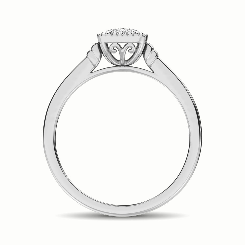 10K White Gold 1/5 Ct.Tw. Diamond Fashion Ring