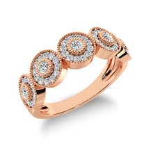 Cargar imagen en el visor de la galería, 10K Rose Gold 2/5 Ct.Tw. Diamond Fashion Ring With Milgrain Detail