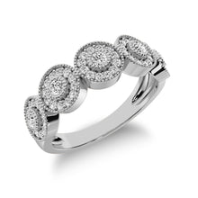 Load image into Gallery viewer, 10K White Gold 2/5 Ct.Tw. Diamond Fashion Ring With Milgrain Detail