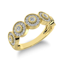 Cargar imagen en el visor de la galería, 10K Yellow Gold 2/5 Ct.Tw. Diamond Fashion Ring With Milgrain Detail