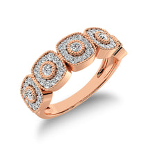 Cargar imagen en el visor de la galería, 10K Rose Gold 2/5 Ct.Tw. Diamond Fashion Ring With Milgrain Detail