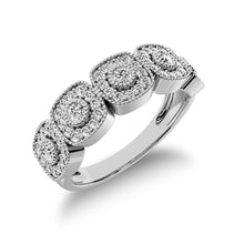 Cargar imagen en el visor de la galería, 10K White Gold 2/5 Ct.Tw. Diamond Fashion Ring With Milgrain Detail