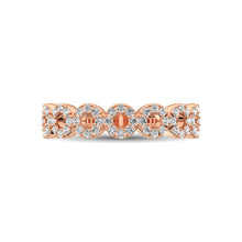 Load image into Gallery viewer, 14K Rose Gold 1/3 Ct.Tw. Diamond 7 Station Stackable Band