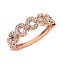 Load image into Gallery viewer, 14K Rose Gold 1/3 Ct.Tw. Diamond 7 Station Stackable Band