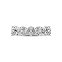 Load image into Gallery viewer, 14K White Gold 1/3 Ct.Tw. Diamond 7 Station Stackable Band