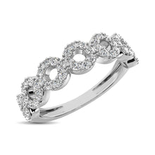 Cargar imagen en el visor de la galería, 14K White Gold 1/3 Ct.Tw. Diamond 7 Station Stackable Band