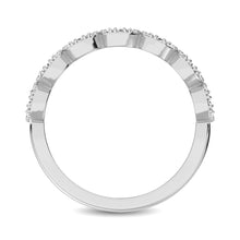 Cargar imagen en el visor de la galería, 14K White Gold 1/3 Ct.Tw. Diamond 7 Station Stackable Band