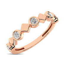 Cargar imagen en el visor de la galería, 14K Rose Gold 1/6 Ct.Tw. Diamond Bezel Set Stackable Band