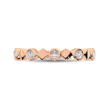 Cargar imagen en el visor de la galería, 14K Rose Gold 1/6 Ct.Tw. Diamond Bezel Set Stackable Band