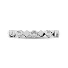 Cargar imagen en el visor de la galería, 14K White Gold 1/6 Ct.Tw. Diamond Bezel Set Stackable Band