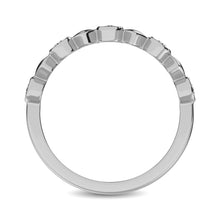 Cargar imagen en el visor de la galería, 14K White Gold 1/6 Ct.Tw. Diamond Bezel Set Stackable Band