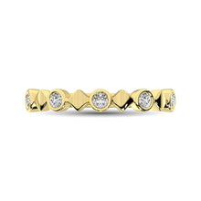 Cargar imagen en el visor de la galería, 14K Yellow Gold 1/6 Ct.Tw. Diamond Bezel Set Stackable Band