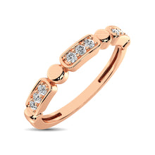 Load image into Gallery viewer, 14K Rose Gold 1/10 Ct.Tw. Diamond Stackable Band