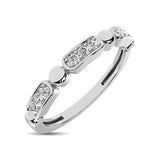 14K White Gold 1/10 Ct.Tw. Diamond Stackable Band