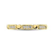 Load image into Gallery viewer, 14K Yellow Gold 1/10 Ct.Tw. Diamond Stackable Band