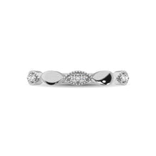 Cargar imagen en el visor de la galería, 14K White Gold 1/10 Ct.Tw. Diamond Marquise Shape Stackable Band