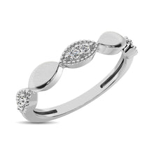 Cargar imagen en el visor de la galería, 14K White Gold 1/10 Ct.Tw. Diamond Marquise Shape Stackable Band