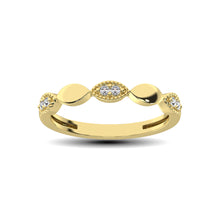 Cargar imagen en el visor de la galería, 14K Yellow Gold 1/10 Ct.Tw. Diamond Marquise Shape Stackable Band