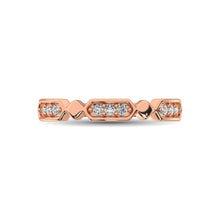 Load image into Gallery viewer, 14K Rose Gold 1/6 Ct.Tw. Diamond Stackable Band