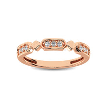 Load image into Gallery viewer, 14K Rose Gold 1/6 Ct.Tw. Diamond Stackable Band