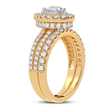 Cargar imagen en el visor de la galería, 14K 1.50CT DIAMOND BRIDAL RING