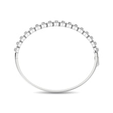 Cargar imagen en el visor de la galería, Diamante de oro blanco de 14 quilates, 1 quilate. Brazalete Con Detalles Milgrain