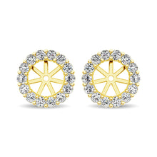 Load image into Gallery viewer, 14K Yellow Gold Diamond 1/4 Ct.Tw. Earrings Jacket