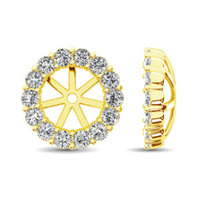 Load image into Gallery viewer, 14K Yellow Gold Diamond 1/4 Ct.Tw. Earrings Jacket