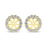 14K Yellow Gold Diamond 1/4 Ct.Tw. Earrings Jacket